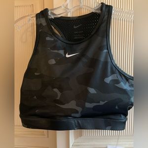 Nike dri fit size large camo sport bra new with tags